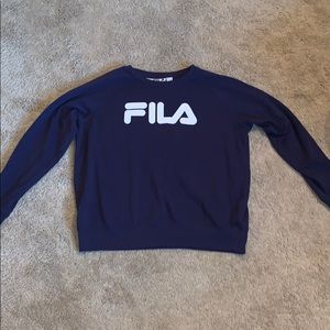 🌸FILA navy blue sweatshirt
